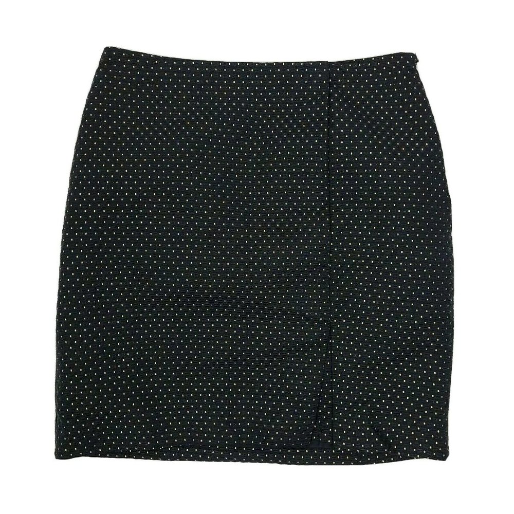 ANN TAYLOR Black Gold Spots‎ Skirt Size 2